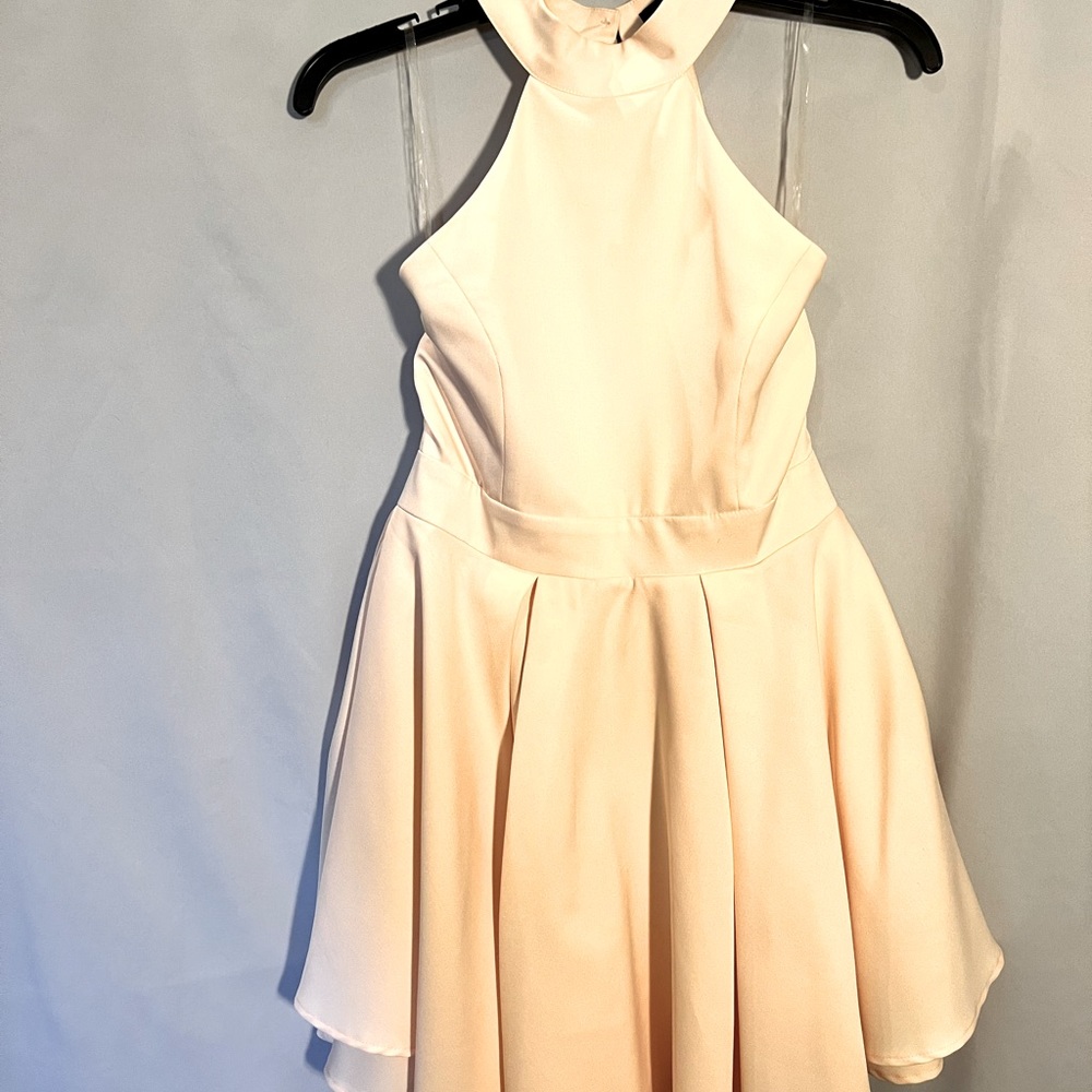 Peach mini halter dress, Med